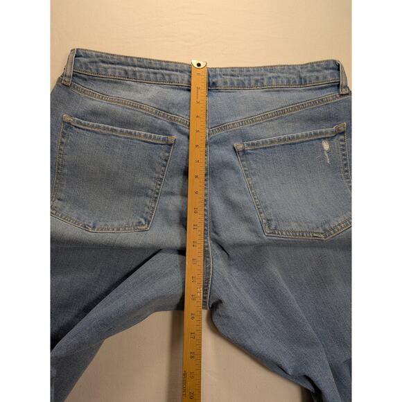 Old Navy Jeans Women 18 light wash Curvy High-Waist OG Straight Ankle Jeans NWT - Picture 7 of 11